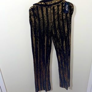 Black & gold sequins pants